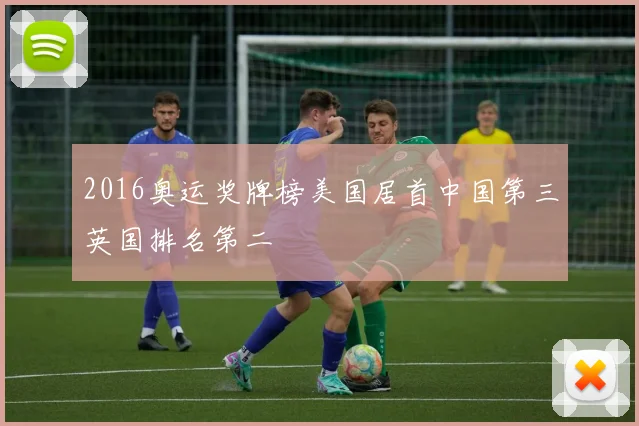 2016奥运奖牌榜美国居首中国第三英国排名第二
